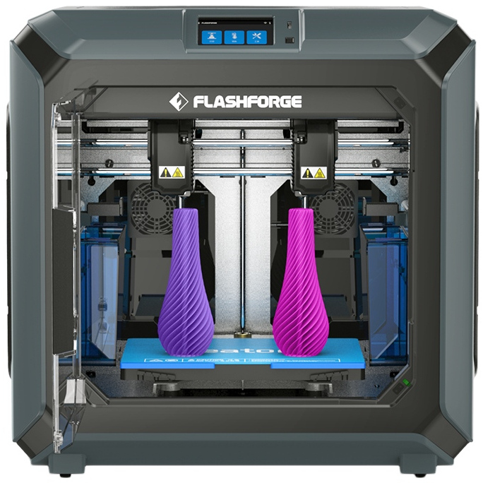 Flashforge Creator 3 - Desenvolvida para uso profissional, a Creator 3 é uma impressora 3D com duplo extrusor independente – Sistema IDEX.